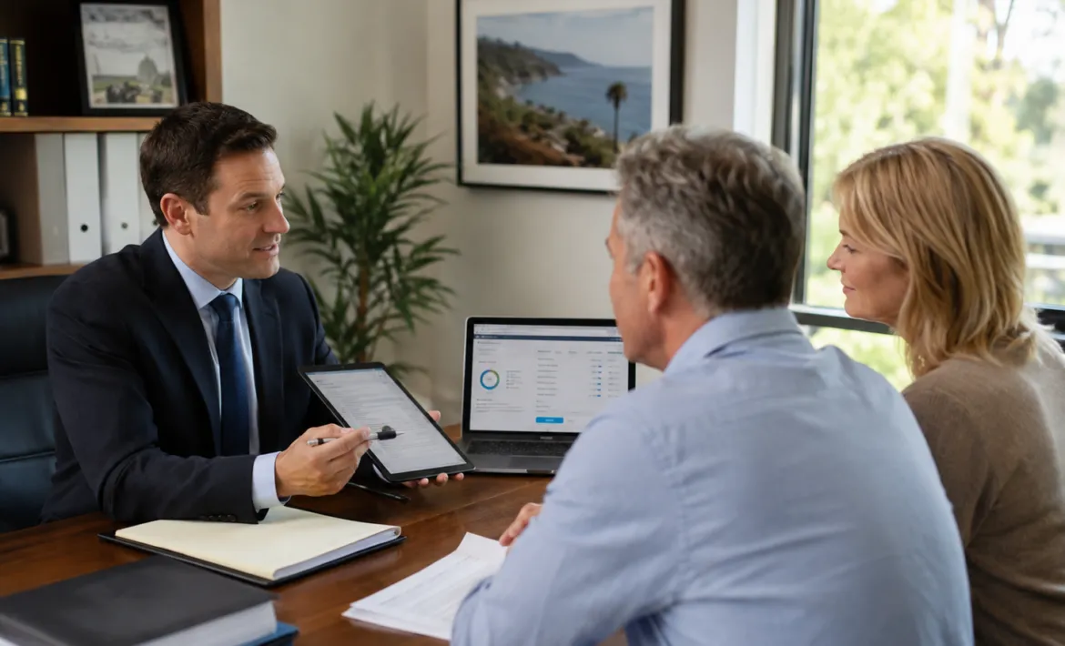 Professional office consultation about digital estate planning